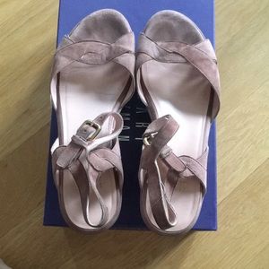 Stuart Weitzman suede platform sandals